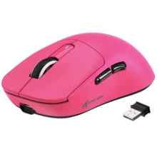 ATTACK SHARK X3 Wireless Gaming Mouse, 49g Ergonomic Design, 3-In-1 Connection, PAW3395 26000 DPI Optical Sensor, 200h Battery Life, Programmable Buttons, PC/Notebook Accessory - Berry Red - View 9