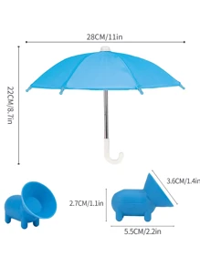 Paraguas de protección UV para teléfono - Paraguas para teléfono contra el sol con soporte de ventosa, soporte de ventosa ajustable para teléfono tipo cerdo, cubierta de sombra compatible con iPhone, teléfonos Android, regalo para cumpleaños, familia, amigos, para verano, vacaciones, playa, soporte para teléfono, accesorios para teléfono compatible con iPhone, teléfonos Android, regalo para cumpleaños, familia, amigos, para verano, vacaciones, playa