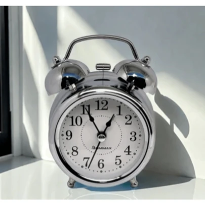 Relógio Despertador Metal Estilo Antigo Retro Sino Super Alto Pilha Mesa Portátil