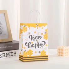 24 Pcs Honey Bee Gift Bags Summer Bee Paper Gift Bags With Handle Bee Themed Party Favor Bags Bee Candy Goodie Bag For Birthday Party Supplies - Multicolor - View 10