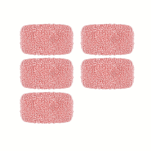 5 piezas de paños de microfibra reutilizables y lavables para trapeador, diseño duradero y de fácil acoplamiento, esenciales para la limpieza de pisos en seco y húmedo