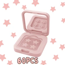 Caixa com 60 adesivos decorativos de estrelas fofas - Adesivos em gel à base de água, à prova d'água, perfeitos para decoração de festas, apliques de estrelas com espelhos charmosos.