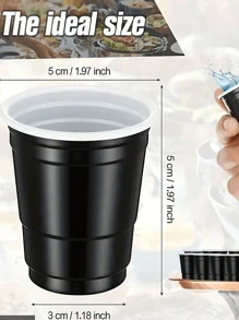 100 pièces Verres à shot en plastique, verres à shot miniatures polyvalents en plastique de 2 oz, verres à shot miniatures jetables de 2 oz, tasses à cocktail jetables, tasses à boissons, tasses d'échantillonnage, petites tasses réutilisables faciles à nettoyer pour les spiritueux, les cocktails, les jus et les sauces, convenant à toutes les réunions, jeux de fête, photos de fête, vacances, fêtes, fêtes d'Halloween ou de Noël
