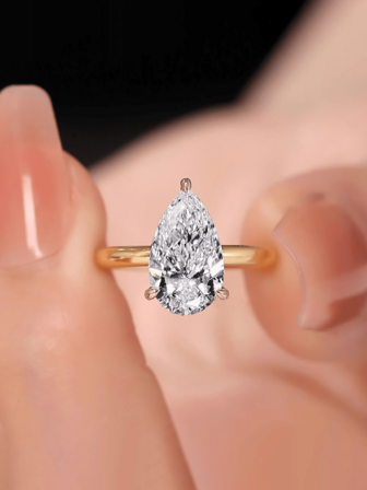 1pc Elegant Teardrop Zirconia 925 Sterling Silver Diamond Ring, Suitable For Women, Daily Wear, Festivals, Anniversary Gifts