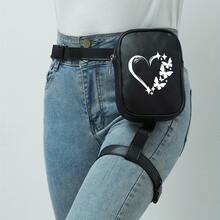 1 Stück modische ungefütterte wasserdichte Frauen Oberschenkeltasche aus PU-Leder mit Reißverschluss, verstellbarem Schultergurt und leichtem Design für Unterwegs - Gürteltasche im Straßen-Stil, vielseitig für Wandern, Motorradfahren, Fitness | Sicherer Reißverschluss - Verschiedenfarbig - Übersicht 14