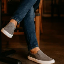 Polo Ocean Men's Slip On Sneakers – Casual Style And Comfort - Xám - Xem 3