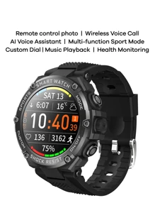 REMAX ساعة ذكية ريماكس بشاشة AMOLED ملونة مقاس 1.43 بوصة، مع واجهات ساعة متعددة مدمجة، شاشة تعمل باللمس بسطح منحني، تدعم العديد من اللغات، متوافقة مع أجهزة /Android/iOS، إجراء/استقبال المكالمات، مع وظيفة المكالمات، إشعارات الرسائل، قياس معدل ضربات القلب، تتبع النوم، عداد الخطوات، أوضاع رياضية، هدية مناسبة للرجال والنساء والأصدقاء وأعياد الميلاد