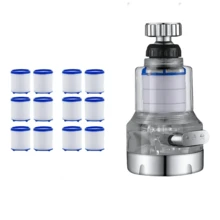 Filtro de agua de grifo transparente de 3 etapas - a prueba de salpicaduras y con aireador, purificador de grifos de cocina con cartucho reemplazable para agua suave y libre de óxido