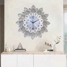 1pc Modern Silent Metal Wall Clock (33CM/13 Inch) - AA Battery Powered Decorative Clock, Stylish Design, Suitable For Living Room/Dining Room/Bedroom/Study Wall Mounted Decorative Clock, Ideal For Home Decoration Gifts Birthday Graduation Room Decor Clock Wall Bedroom Decor Dormitory Decor Back To School School Decor School Surprise School Supplies - Multicolor - View 11