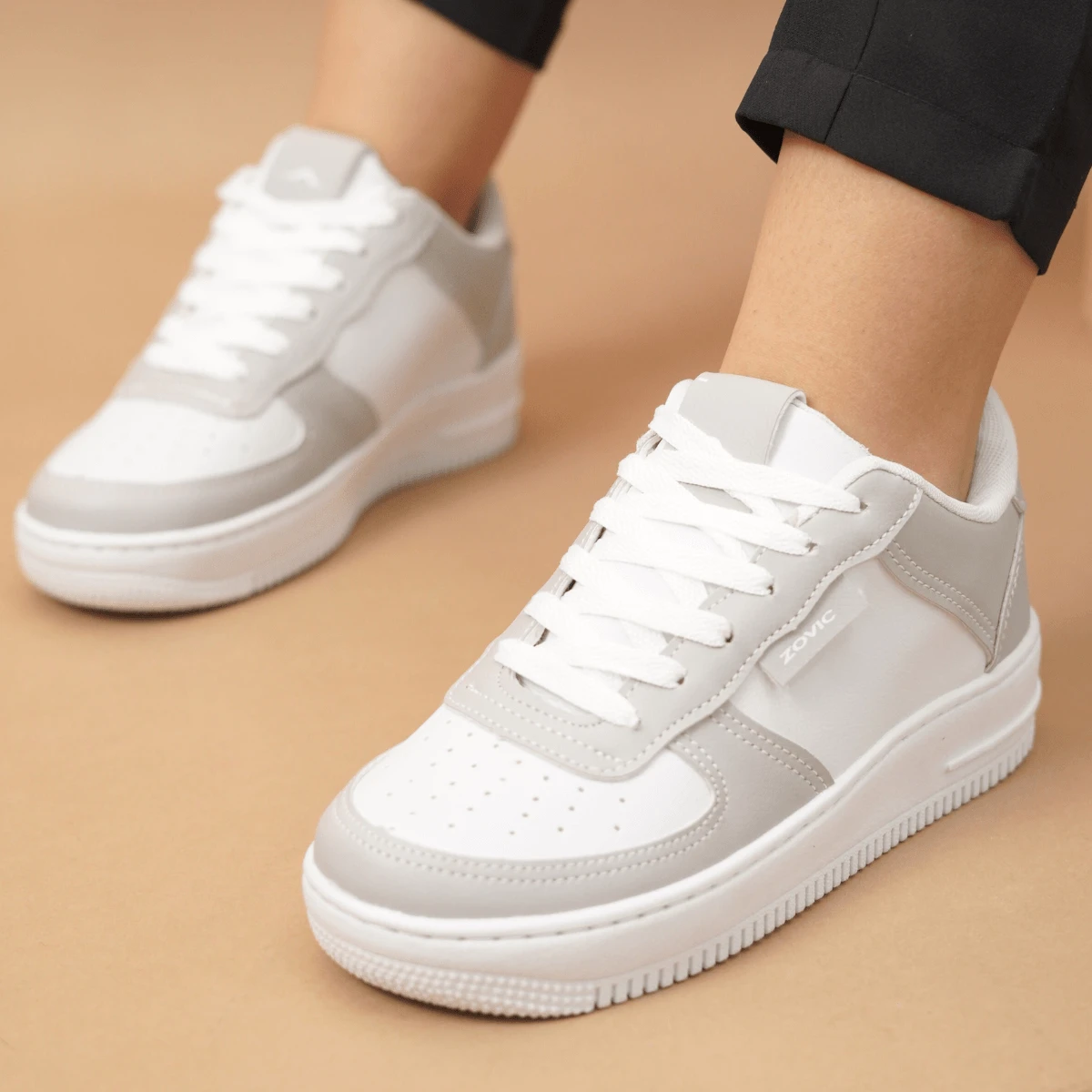 Air Casual Sneakers Women's Men's 34 To 43 Various Colors Soft Leather Comfortable - Xám - Xem 1