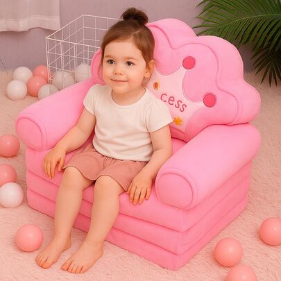 Kids Foldable Sofa Bed, 3 In 1 Convertible Sofa, Chair Toddler Couch, Cartoon Foldable Children Sofa Backrest Armchair, Soft Touch Sofa Bed, Gift For Kids, Children Sofa Bed For LivingRoom BedRoom PlayRoom