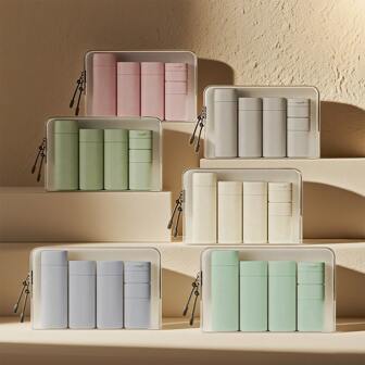 5Pcs/Set Travel Bottles For Toiletries, Travel Containers Proof Travel Tubs Refillable Liquid Travel Accessories For Shampoo Conditioner Lotion Body Wash