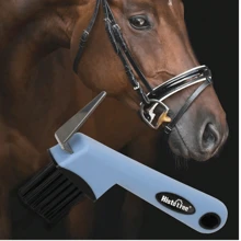 1 pieza Recogedor y cepillo versátil para cascos de caballo, limpia fácilmente la suciedad de los cascos del caballo
