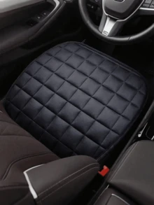 1件装一体式开放式靠背毛绒汽车座椅垫 - 采用透气记忆海绵面料制成，四季皆宜，极其舒适；防滑橡胶底座；适用于所有轿车、SUV、卡车和办公椅；附带收纳袋；可机洗且经久耐用。