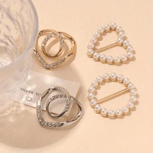 8pcs Heart & Asymmetrical Designed Fastening Button Set,Versatile Fashion Accessory For Casual & Formal Wear
