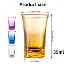 Verres à vin personnalisés, verres à shot en plastique personnalisés, verres à shot personnalisés pour 18e/21e anniversaire, fêtes d'anniversaire, convient pour les bars, les clubs, les restaurants, logos de marque personnalisés, boissons alcoolisées et boissons d'été et d'hiver - multicolore - Voir 6