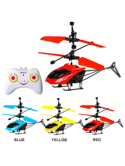 1 peça de helicóptero de brinquedo com controle remoto, helicóptero suspenso por indução com luzes, brinquedo de voo recarregável, mini helicóptero RC, helicóptero suspenso com luz recarregável