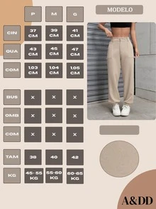 Women Pants - 米色 - 查看 7