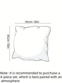 4 件/1 件万圣节主题派对装饰枕套 - 南瓜、幽灵、黑猫图案，18x18 英寸 | 拉链开合 | 耐用涤纶材质 | 沙发、卧室、客厅、户外小屋装饰靠垫套，可用于万圣节装饰、派对用品、家居装饰。无填充材料 - 彩色 - 查看 5