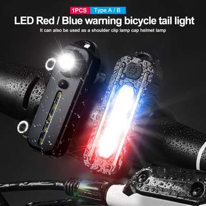 NetHong Bicycle Light Settings LED Front And Rear Lights USB Road Bike Stands Out UK