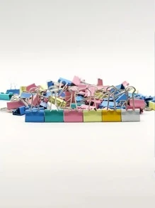 Mixed Color Long Tail Clip Folder, Binder Clips 0.98 Inch, Small Paper Clamps, Assorted Color Mini Clips For Office Supplies, Home, School And Business, Back To School Season