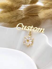 Customized Butterfly & Flower Brooch Pendant, Customized Groomsman & Bridesmaid Gift, Customized Wedding Attire, Valentine's Day Gift, Single Party Gift, Sister Gift, Couple & Mother Of The Groom Stainless Steel Jewelry Brooch Pendant - Item 8 - View 4