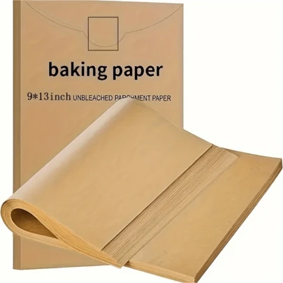 SOKANY 50/100pcs Unbleached Baking Paper Liners, Waterproof, Oil-Proof, Non-Stick, Easy To Clean. Suitable For Baking, Grilling, Frying And Steaming. Perfect For Home Kitchen Use, Essential For Baking And Air Fryer Accessories.