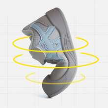 1 Pair Baby Shoes With Line Decoration, Leather Material With Anti-Slip Function, Collision-Proof Toe Design, Hook And Loop Strap, Flat Heel, Simple & Energetic Style, Suitable For Daily Outing, Walking And Playing - Grey - View 6