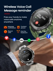 REMAX ساعة ذكية ريماكس بشاشة AMOLED ملونة مقاس 1.43 بوصة، مع واجهات ساعة متعددة مدمجة، شاشة تعمل باللمس بسطح منحني، تدعم العديد من اللغات، متوافقة مع أجهزة /Android/iOS، إجراء/استقبال المكالمات، مع وظيفة المكالمات، إشعارات الرسائل، قياس معدل ضربات القلب، تتبع النوم، عداد الخطوات، أوضاع رياضية، هدية مناسبة للرجال والنساء والأصدقاء وأعياد الميلاد