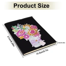 1pc Adult DIY Diamond Painting Kit Notebook, Asymmetrical-Shaped Diamond, Shimmering Bouquet Pattern, Suitable For Adult Beginners Diamond Art Crafting Kit, Ideal Gift