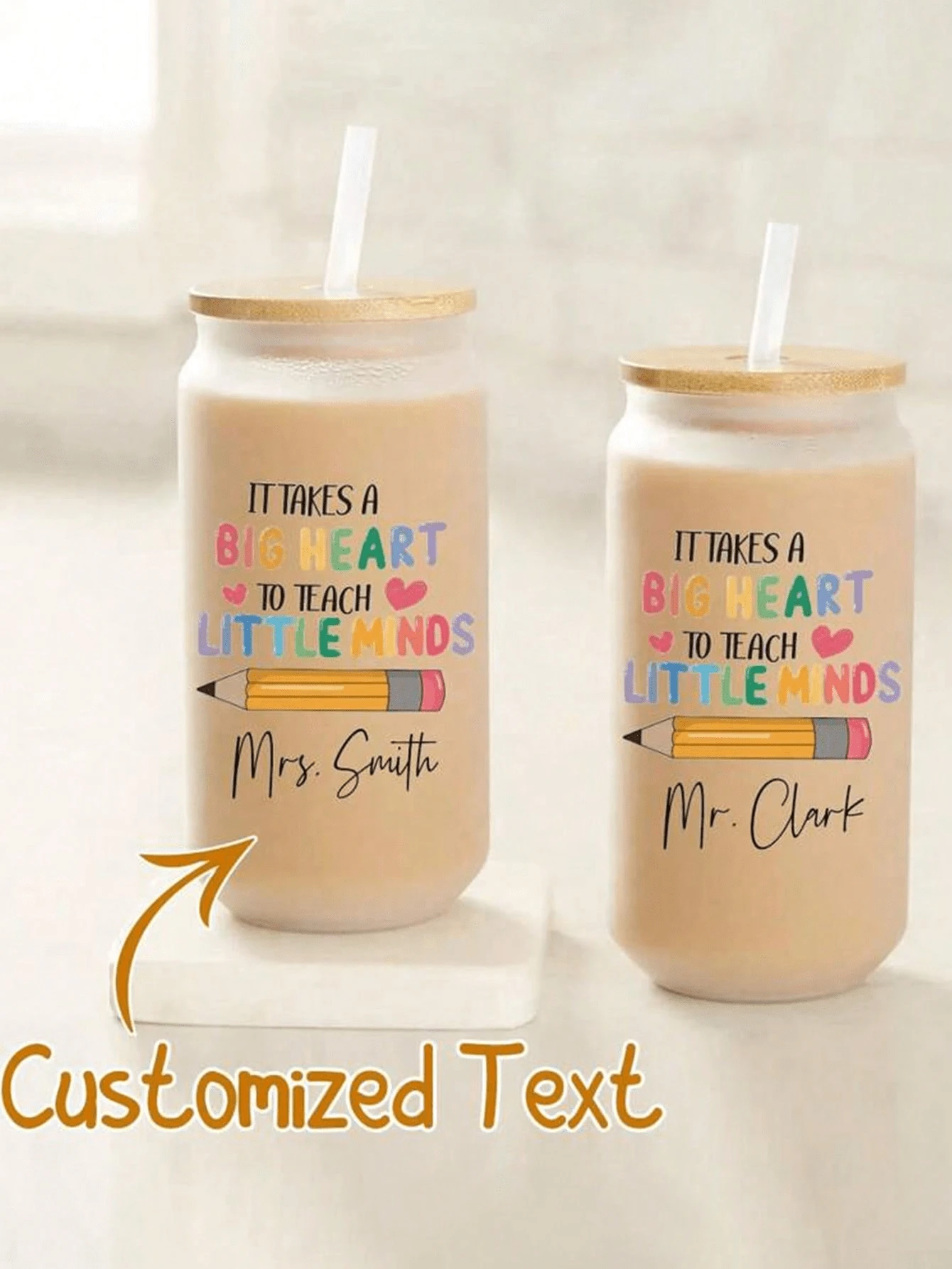 定制教师杯，个性化教师杯，带手柄，教师感谢礼物，教师旅行杯，教师杯，教师杯，定制教师杯，教师杯，教师旅行杯 - 多色 - 查看 1