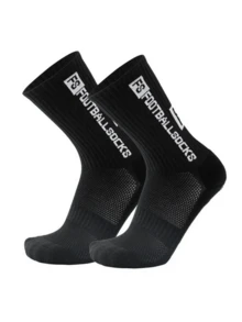 1/3/6 Pairs Men & Unisex Football/Soccer Mid-Calf Socks, Slip-Resistant, Durable, Comfortable Sports Socks For Daily Training, Fall Socks - Black and White - View 5