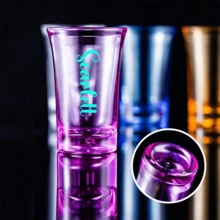 Verres à vin personnalisés, verres à shot en plastique personnalisés, verres à shot personnalisés pour 18e/21e anniversaire, fêtes d'anniversaire, convient pour les bars, les clubs, les restaurants, logos de marque personnalisés, boissons alcoolisées et boissons d'été et d'hiver - multicolore - Voir 8