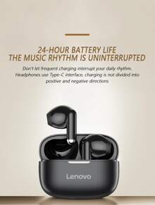 Lenovo EA110 Wireless Earbuds, Bluetooth 5.4, Smart Touch Control, Super Long Battery Life, Compatible With Android & IOS, Chinese Packaging & Manual - White - View 6