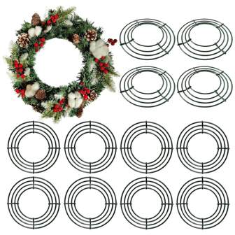 1pc, Wire Wreath Frame Wreath Form Wreath Rings For DIY Christmas New Year Decor, Scene Decor, Festivals Decor, Room Decor, Home Decor, Offices Decor, Theme Party Decor, Christmas Decor Christmas Decorations Winter Christmas Decorations Home Christmas Gifts Christmas Decor