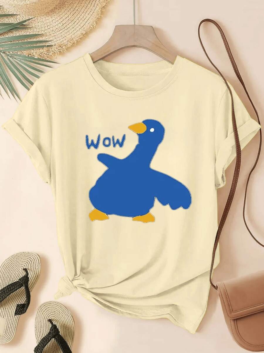 Women T-Shirts - 杏色 - 查看 1
