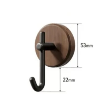 2/3 قطع خطاف معاطف من خشب الجوز مثبت على الحائط بالصمغ، بدون حفر، بتصميم أنيق، سهل التركيب، مناسب لتعليق الملابس والمفاتيح والمناشف، مثالي لاكسسوارات المطبخ والحمام وديكور الباب والحائط والديكور الروماني والديكور المنزلي - متعدد الألوان - مشاهدة 8
