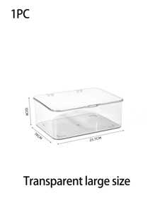 Jewelry Storage Box, Flip-Top Transparent Dust-Proof Box Suitable For Hair Clips, Headbands, Elastic Bands Desktop Organizer, Stackable Storage Box For Drawers, Vanity, Bathroom Girlfriend Gifts Sun Travel Cool Back To School For Women Storage Organizer Travel Essentials Back To School Dormitory Storage
