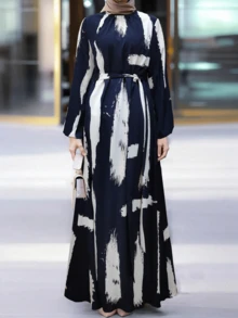 Women Long Sleeve Dress, Simple And Fashionable For Summer - Multicolor - View 4