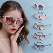 1 Peça Óculos de Sol Polarizados Grandes e Oversized para Mulheres, Óculos de Sol Grandes e Elegantes de Moda para Senhoras, Óculos de Gato Formato de Olho de Gato