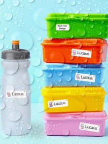 1~198pcs Clear Name Labels Waterproof Vinyl - Cute Custom Stickers For Kids School Supplies/College Dorm Organization/Sports Gear, Reusable No-Iron ID Tags For Lunch Boxes/Water Bottles/Gym Bags, Daycare Camp Essentials Baby Toddler Gift Set,Art Activities For Children,Warm Ambience