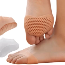 Pair Of Flexible Silicone Gel Orthopedic Insoles And Socks, Soft, Foot Comfort, Ball Of Foot, Foot Relief - 米色 - 查看 3
