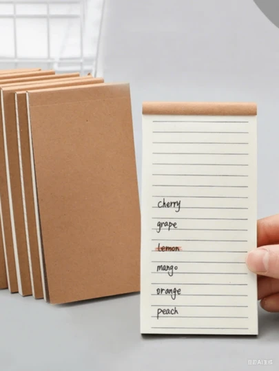 1pc/2pcs/3pcs计划本自律卡本效率贴纸本简易贴纸纸每日计划周计划备忘录多功能学生便签纸自律每日计划本时间管理周计划待办事项清单计划打卡可爱ins风手账留言本