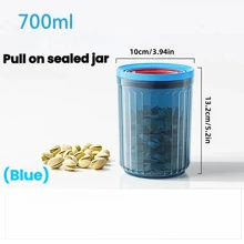 1pc Large Capacity Sealed Can Set, With Pull Ring Moisture-Proof Coffee, Tea, And Miscellaneous Grain Storage Tank | Multifunctional Storage Container For Household Kitchen | Fresh-Keeping, Insect Proof, And Mold Proof | Transparent And Visible Stacking Design | Suitable For Coffee Beans/Tea/Miscellaneous Grains/Dry Goods/Noodles | Essential For Home Office Camping