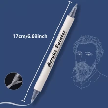 5支装银色亚克力马克笔 | 防水、快干 | 非常适合DIY工艺品、树脂艺术、剪贴簿和办公室使用 - 銀色 - 查看 6