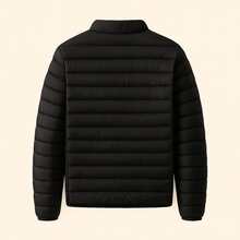 Jaqueta Feminina Puffer Forrada Sem Capuz Impermeável - Preto - Visão 3