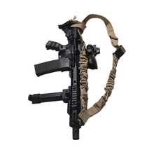 VDT TACTICAL GEAR Correa de Hombro Tactica, Correa Tipo Bungee, Correa de 2 Puntos Negro. - Caqui - Ver 2