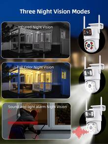 YOOSEE IP66 Wi-Fi Security Camera With Dual Lens And 360° View By Motion Detection. - 玫瑰 - 查看 7
