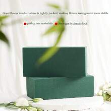 12 件/6 件绿色花卉泡沫块，适用于鲜花和丝绸花 - 非常适合布置、种植和 DIY 工艺材料