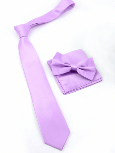 1 Set Of Men's Tie&Handkerchief&Cufflinks&Chest Flower&Tie Clip Combination Set, Business And Fashionable, Suitable For Weddings, Parties, Formal Wear